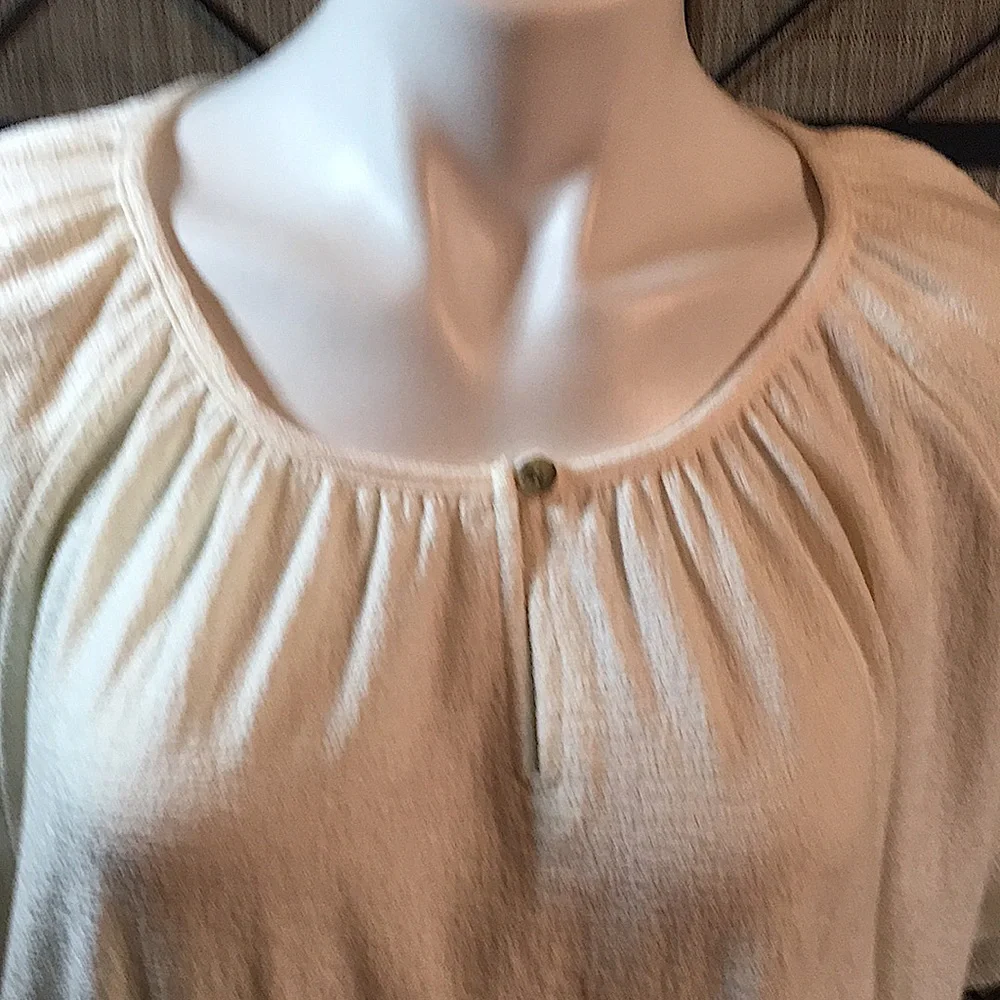 NEW TERRA SKY SIZE 2X CREAM COTTON DRESS SHIRT - Picture 2 of 7
